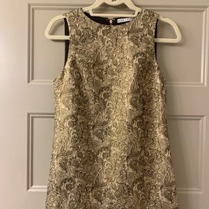 Alice and Olivia Gold mini dress